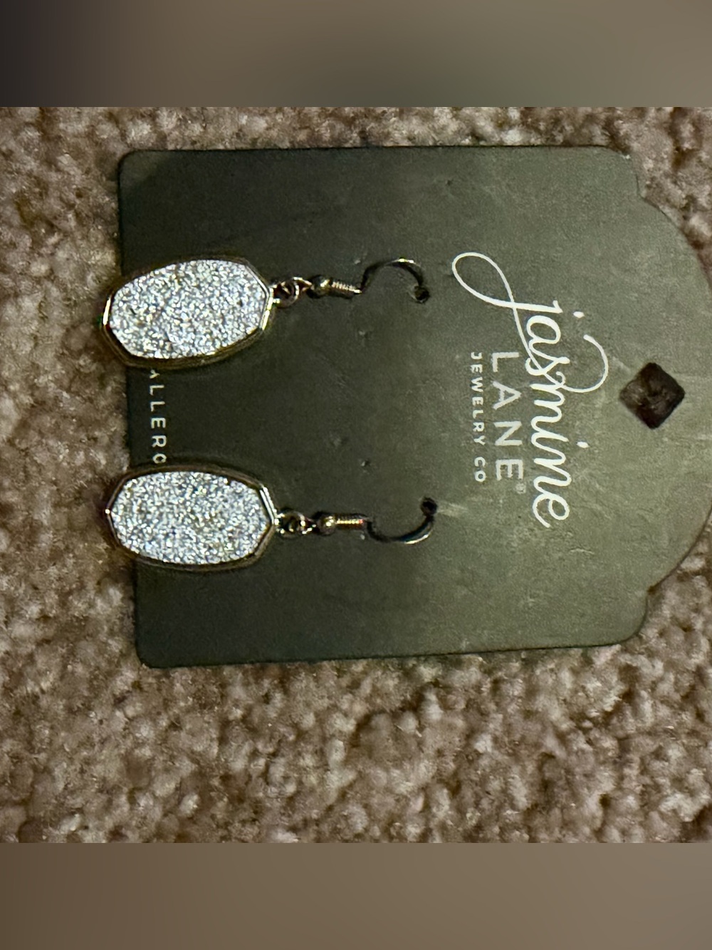 Jasmine Sparkling Silver Drop Earrings